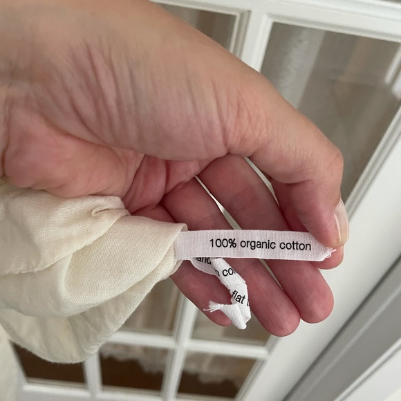 Loup Charmant 100% Cotton Cream Tie Back Midi Dress - Picture 7 of 11